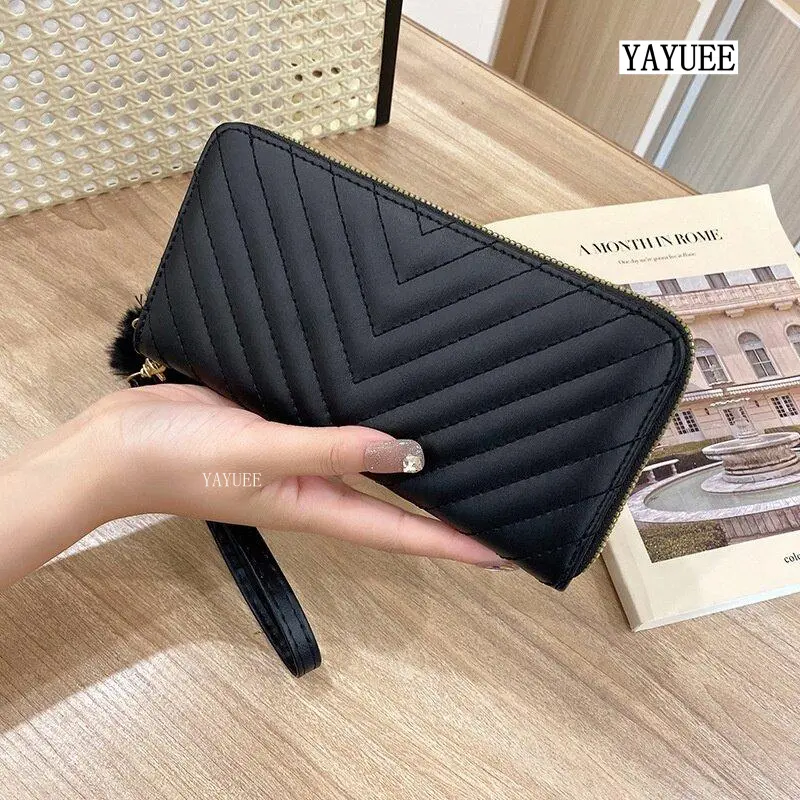 Ví Dài Nữ, BLYJ028 #, Thiết Kế Hình Quả Bóng Nhồi Bông Cầm Tay Đa Chức Năng, Túi Nhỏ Thích Hợp Cho Nữ, Ví 2301 Hình Chữ Nhật Wallet 2