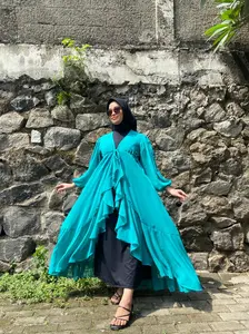 Outer Asmaraloka - Collections / Atasan Wanita kekinian / Long Outer Tali pinggang