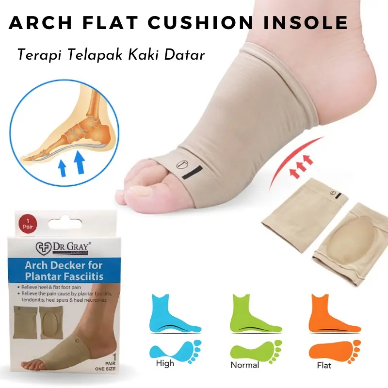 Kaos Kaki Terapi Telapak Kaki Datar Arch Flat Cushion Insole 0