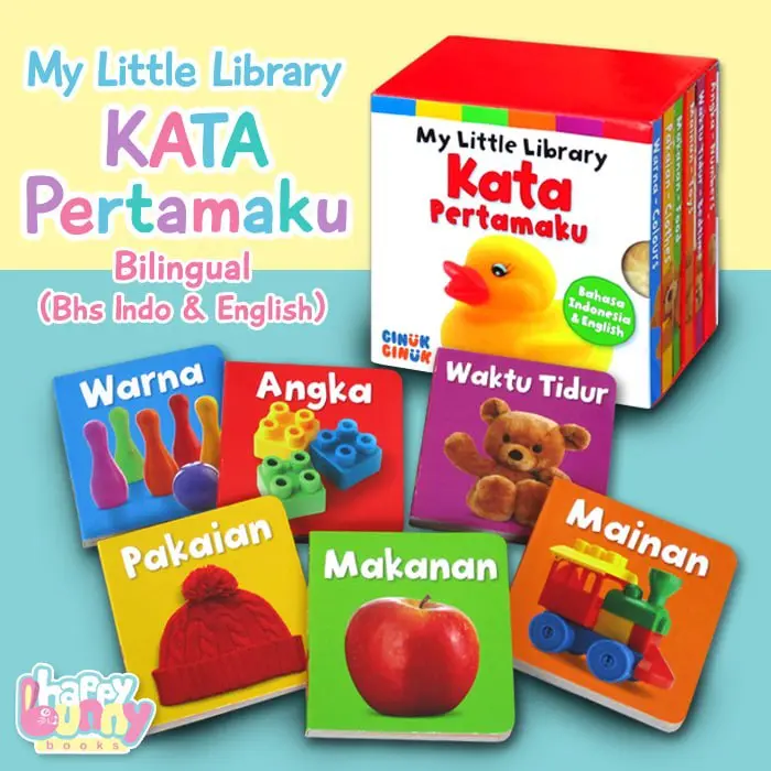 GINUK GINUK - My Little Library Kata Pertamaku / Bilingual (Bhs Indonesia & English) 1 box isi 6 board books
