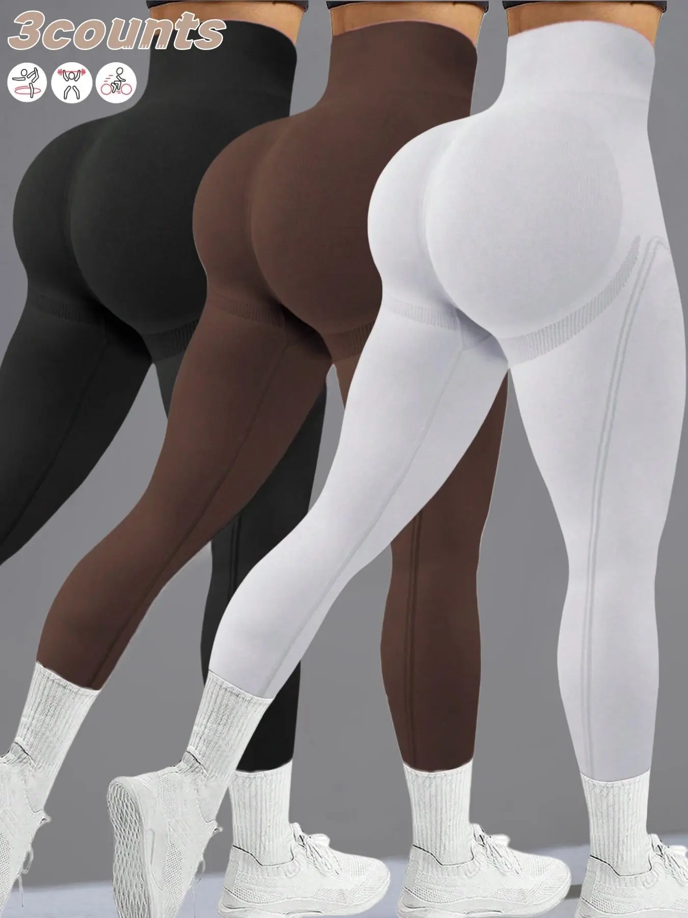 Women's Solid Color Soft Leggings, Casual Comfy Breathable High Waist Skinny Pants for Daily Wear, Ladies Bottoms for All Seasons