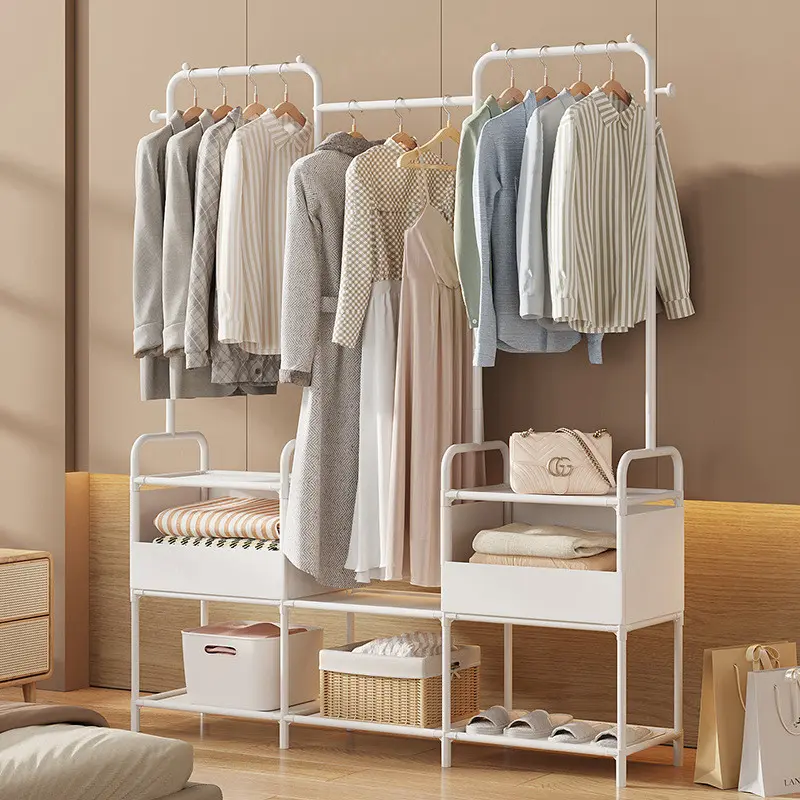 Wardrobe Simple Bedroom Iron Shelf Storage Hanging Closet Sturdy and Durable