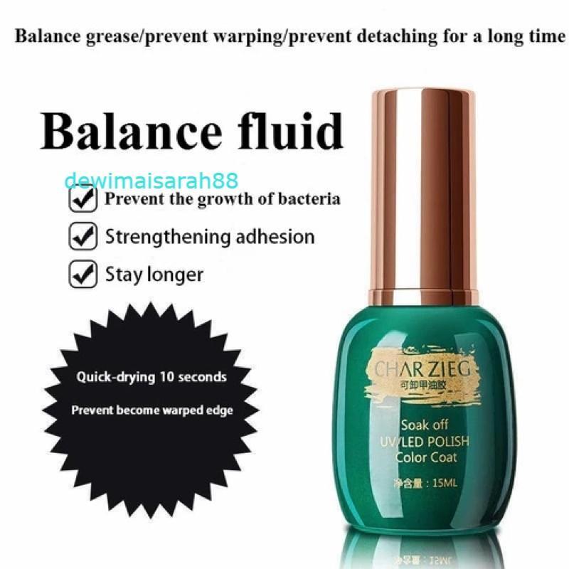 Charzieg Top Coat Base Coat Primer UV LED Kutek Cat Kuku Nail Art 15ml 6