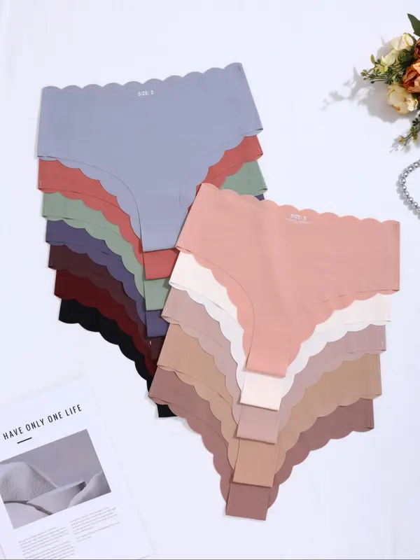 Women's Solid Color Brief, Soft Comfy Breathable Panty for Daily Wear, Women's Underwear for All Seasons 2
