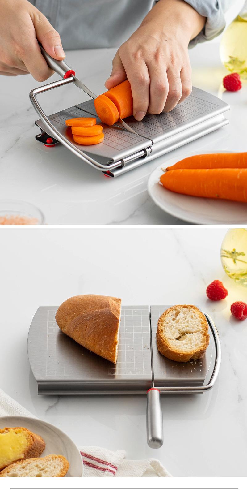Product Introduction of Kitchen Tools, with Scale Stainless Steel Cheese Slicer, Ham Cutter, Butter Cheese Splitter 5