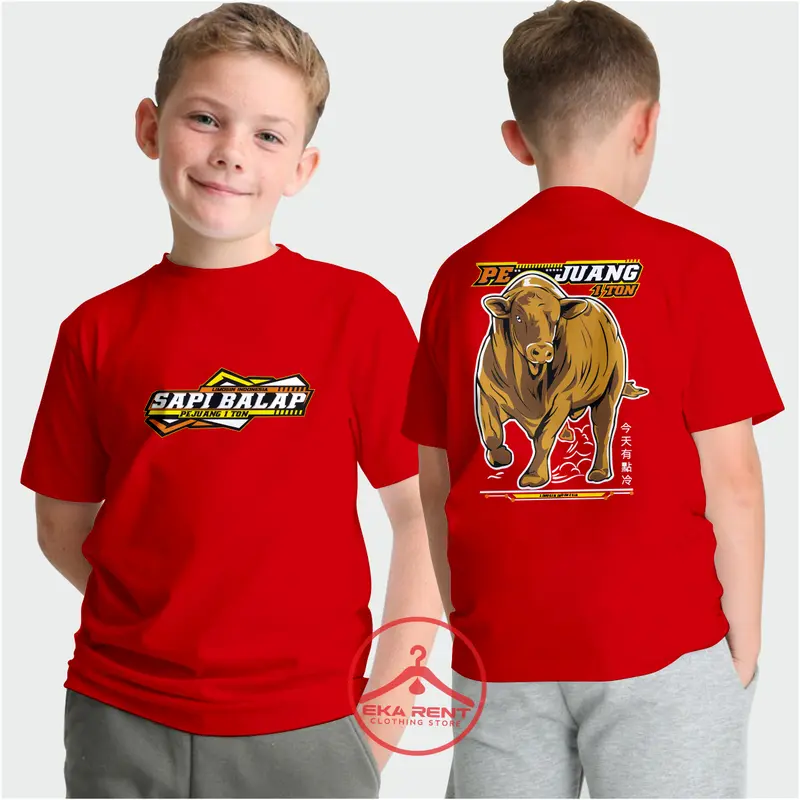 Kaos Anak Umur 1-13 Tahun Peternak Sapi Pejuang 1 Ton Limosin Lengan Pendek 1