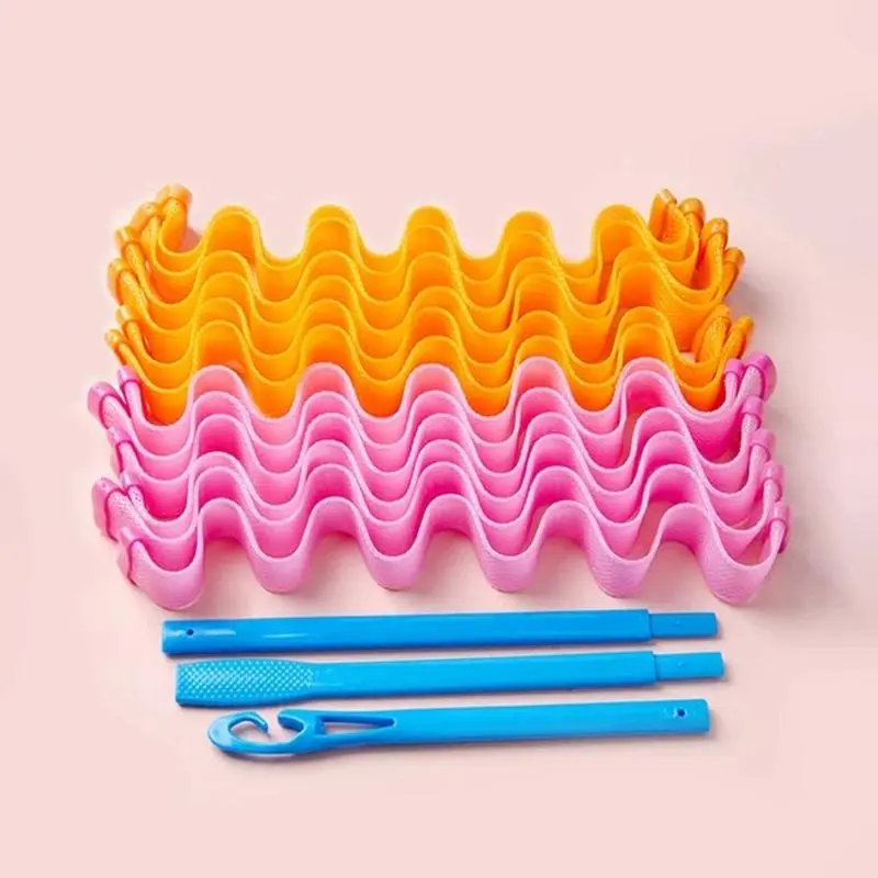 1 Set Heatless Waves Hair Curler, No Heat Damage Wavy Hair Curlers, Heatless Curls For Women & Girls 0