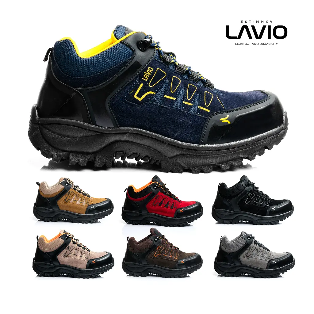 Lavio Sepatu Pria Safety Boots High Premium Quality Elektra Booster Mood Hiking Proyek Outdoor Touring Anti Licin Original