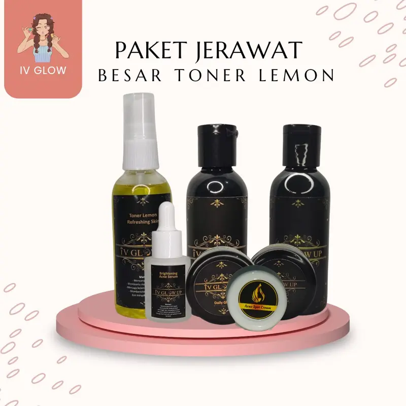{FREE GIFT} IV GLOW Paket Jerawat Berat & Bruntusan Pencerah Wajah Perawatan Hitam Memutihkan 2
