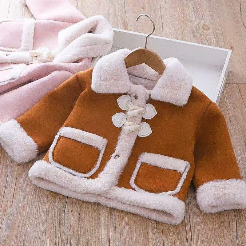 Product Introduction of Áo Khoác Bé Gái, Mùa Thu Và Mùa Đông, Lót Lông Cừu, Áo Khoác Lông Và Da Cho Trẻ Em, Quần Áo Mùa Đông Cho Em Bé, Áo Phong Cách Phương Tây, Hợp Xu hướng 3