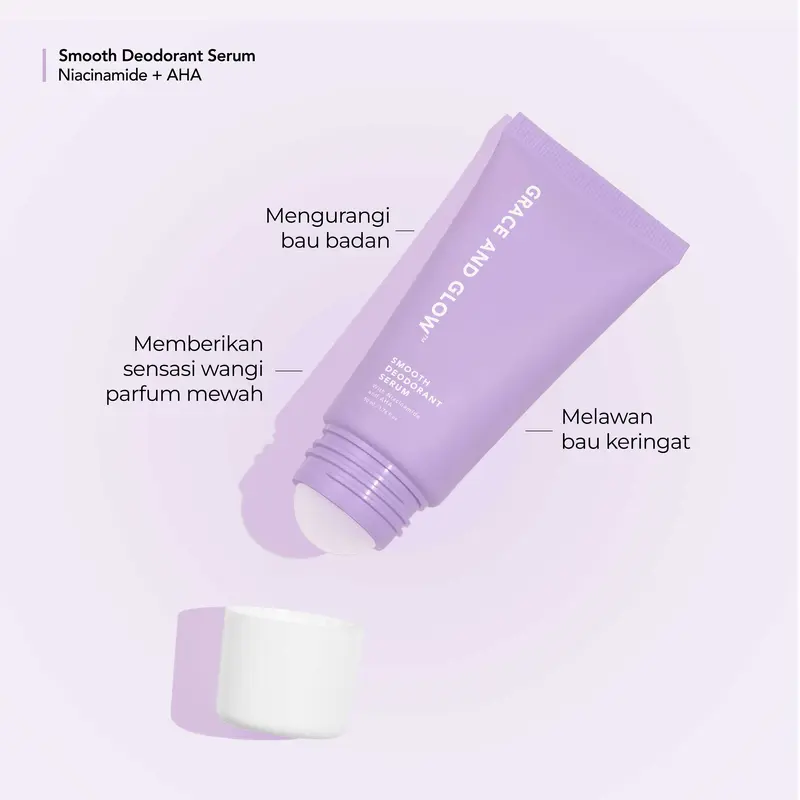 Deodorant Roll On Serum Bright & Smooth  Grace and Glow | English Pear, Rouge540, Moiselle | Mengurangi Bau Badan, Mencerahkan & Menghaluskan Kulit Ketiak | dengan Niacinamide untuk Ketiak Lebih Cerah dan Terawat 2