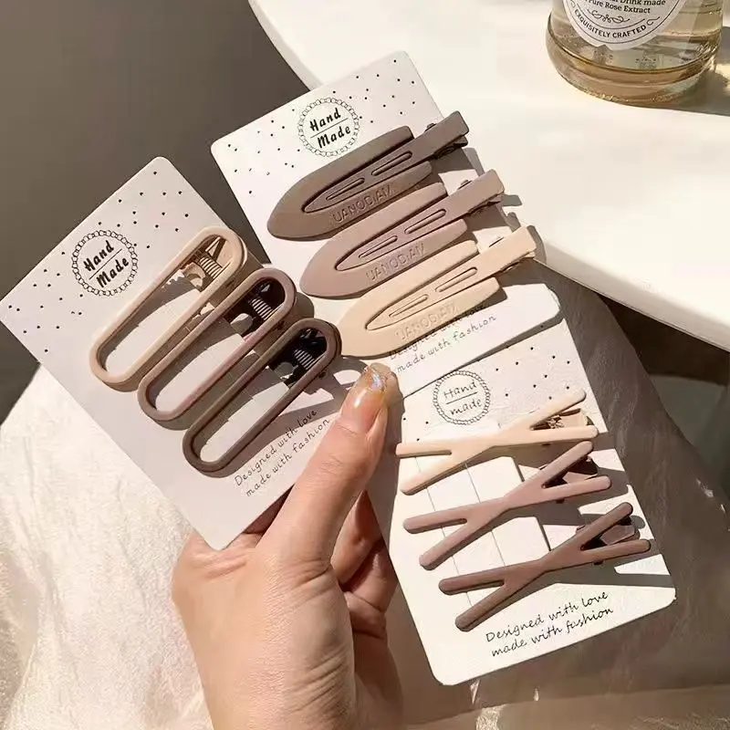 Kẹp Tóc, Cỡ Nhỏ Màu Sô Cô La Sữa, Dành Cho Nữ, Có Viền Gợn Sóng, Ghim Bobby, Kẹp Đồ Trang Trí Đầu, Kẹp Mỏ Vịt BB, Thích Hợp Cho Kẹp Tóc Con