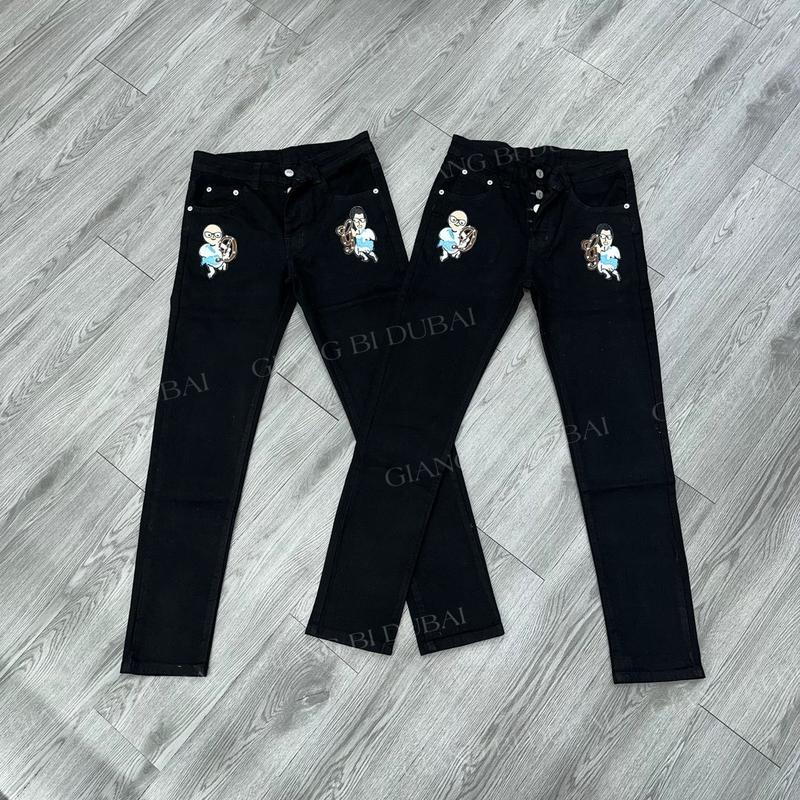 Quần jean D2 thêu hình thiên thần đen trơn không rách MT 167 Menswear Nam Menswear Nam Pants Có Túi