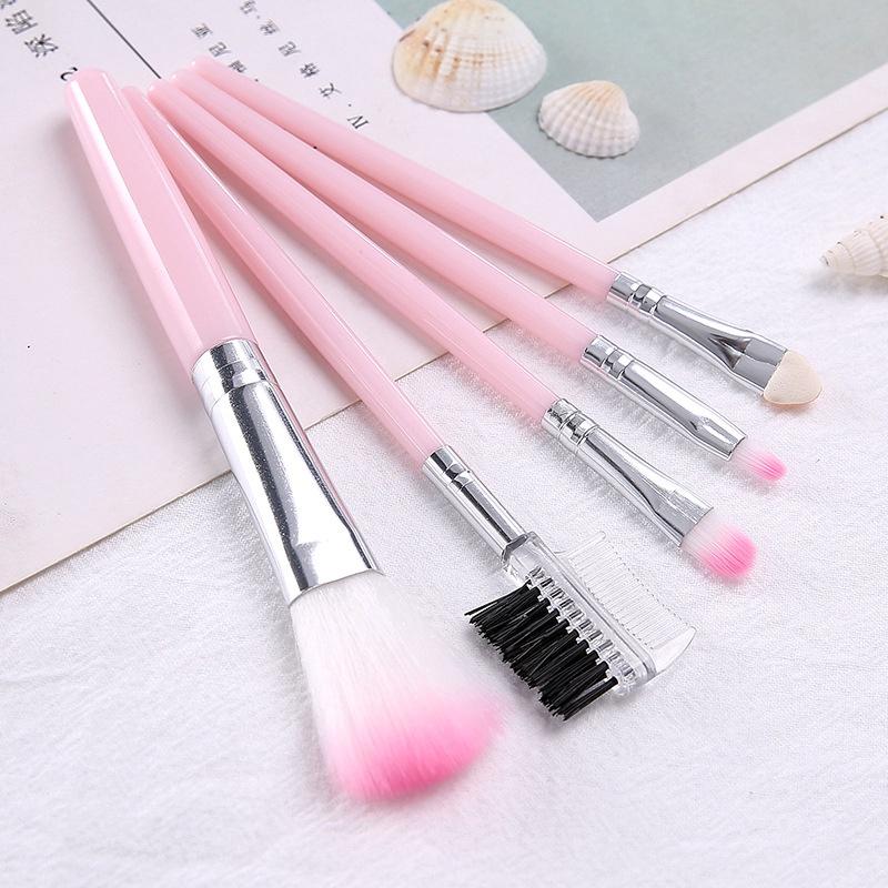 Bộ Cọ Trang Điểm Năm Món, Cọ Lông Mày, Phấn Mắt, Phấn Phủ, Phấn Nền, Cọ Má Hồng, Cọ Môi, Dụng Cụ Trang Điểm 2