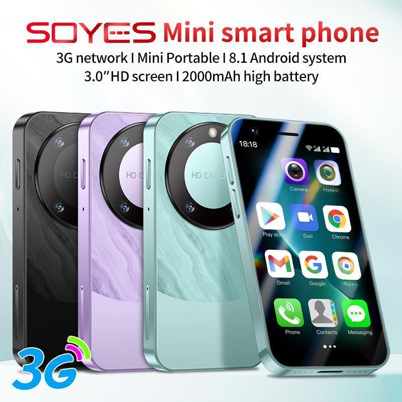  Điện thoại mini siêu mỏng SOYES F8 Màn hình 3 inch Bộ nhớ trong 1GB  RAM  và 16GB Điện thoại thông minh Hệ điều hành Android 8.1 SIM kép Thời gian chờ 2000mAh 3G Điện thoại Nhỏ với Wifi và GPS 