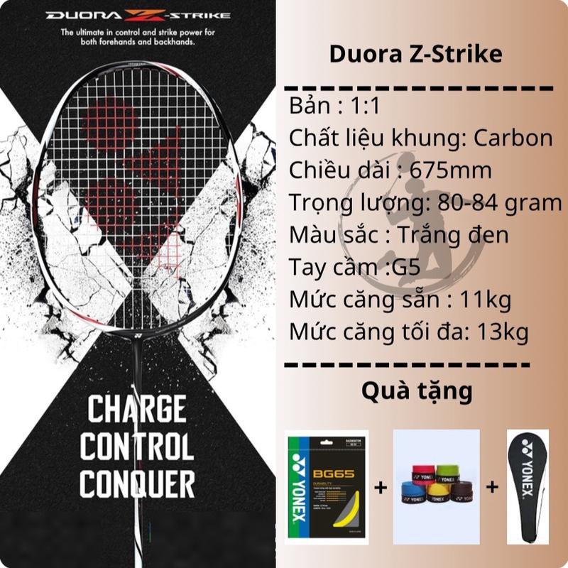  Vợt cầu lông Duora Z-Strike căng sẵn 11-12kg tặng kèm quấn cán + bao vợt và in logo theo yêu cầu Vợt DH Badminton 