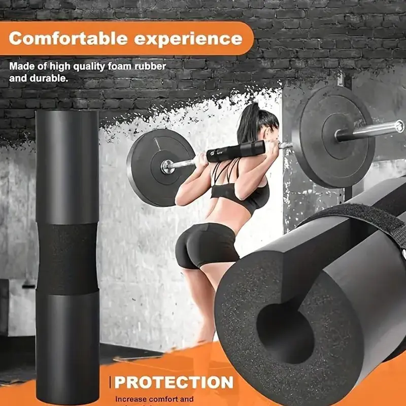 Barbell Shoulder Pad, 1 Count Squat Shoulder Protector with Metallic Strap, Sports Shoulder Protector for Home Gym Workout 4