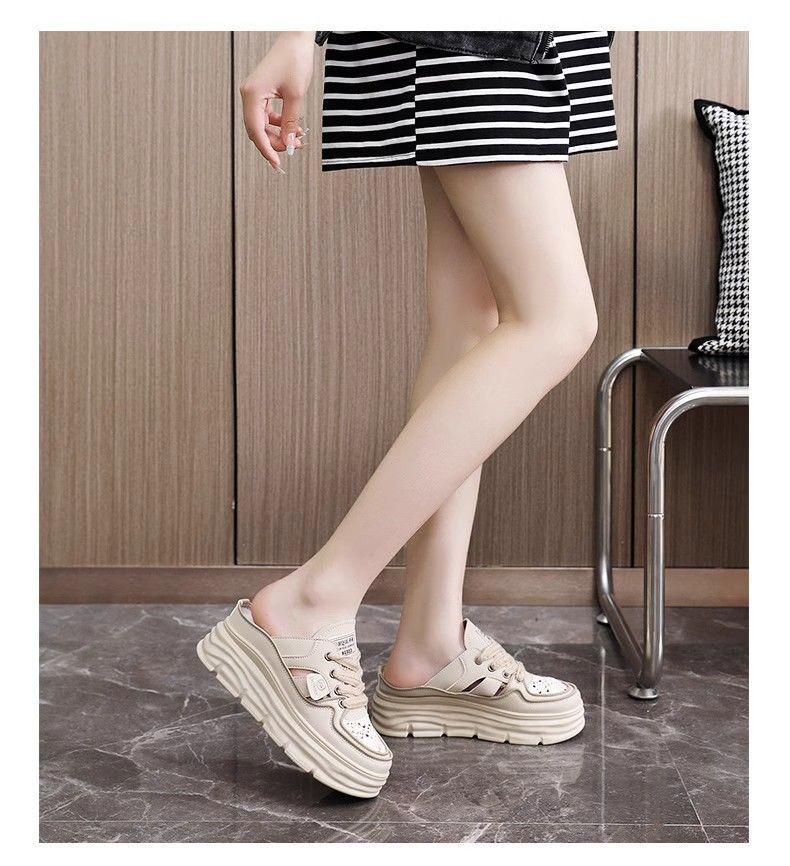 Product Introduction of Giày Trắng Cho Nữ, Bộ Sưu Tập Mùa Hè Mới 2024, Đế Xuồng khoét lỗ, Đế Có Gót Ẩn, Giày Trượt Băng, Kiểu Bít Mũi, Dép Khoét Lỗ 5