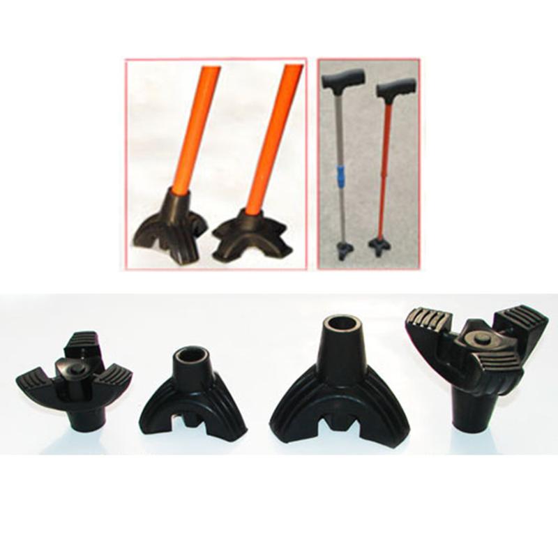 Black Tripod Anti Slip Rubber Replacement  Cane Stick Crutches 5/8 inch 3/4 inch 5