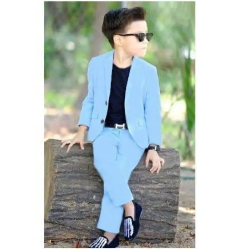 Blazer Setelan Anak Laki2 Baju Pesta Semi Formal Graduration Anak Cowok 2in1 Hugos Kid celana fashion 0
