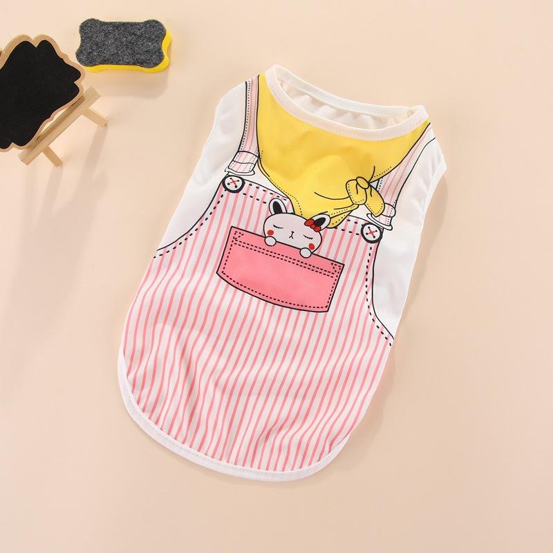 Pet Cat Costume Small Dog Cat Clothes Cute Puppy Cat Kitten T-shirt Summer Vest Shirt Apparel For Spring And Summer Dog Vests 8