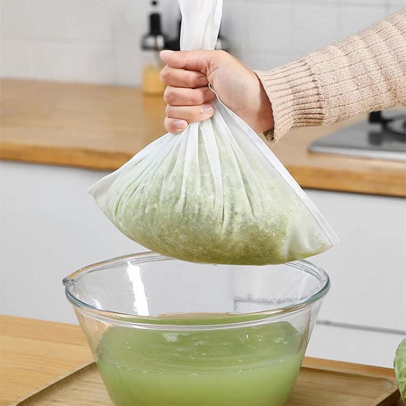 Nylon Food Filter Bag with Drawstring, 1 Count Reusable Vegetable Juice Filter Bag, Tea Coffee Yogurt Filter, Kitchen Utensils & Gadgets, Summer for Gift 3