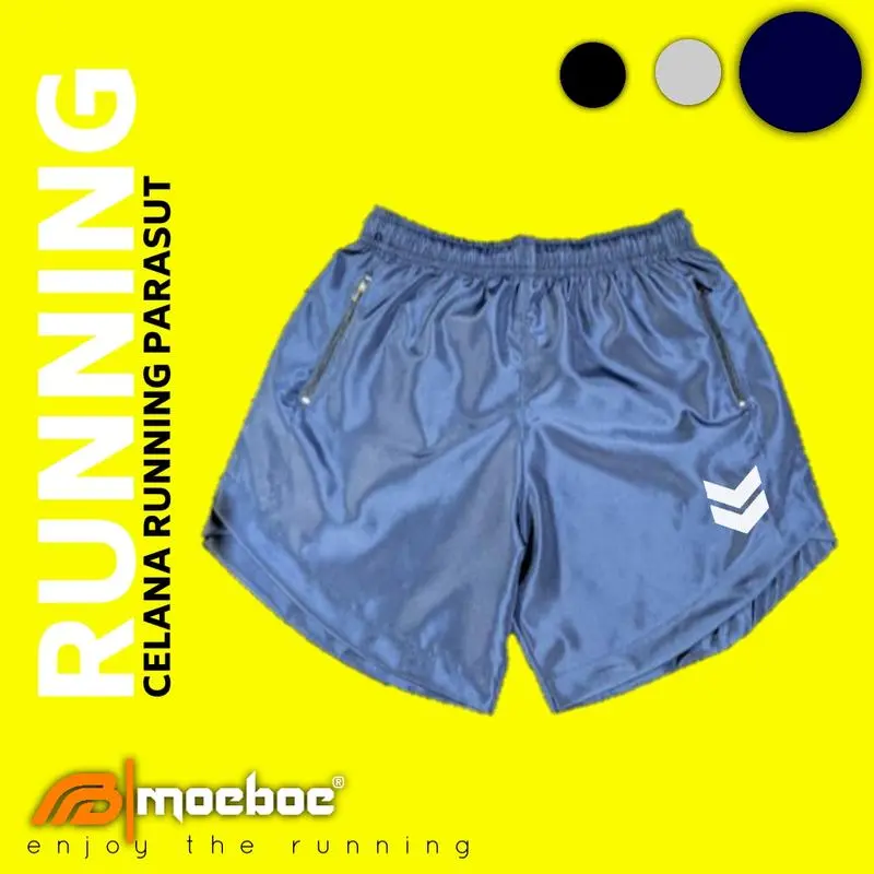 Celana Pendek Parasut Olahraga Saku Resleting Pria Wanita Running Gym Sport Kolor Volly Futsal Bulu Tangkis Jogging Bahan Berkualitas
