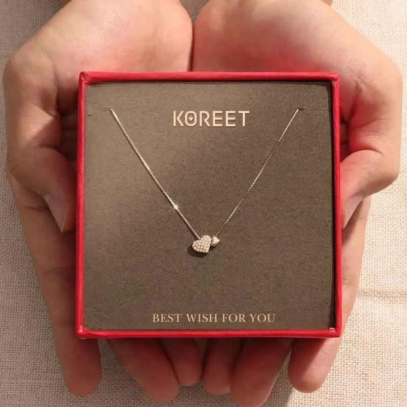 "Titanium Steel No Fading" Mini Love You Necklace Female Light Luxury Minority Ins Elegant High Sense Pendant Clavicle Chain