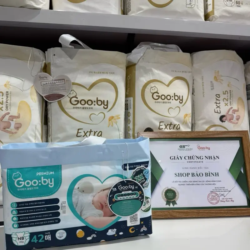 [Combo 2] Bỉm Đêm Tã,Bỉm Gooby Extra mềm mại,an toàn,thấm hút size NB/S/S-M/M/L/XL/XXL/XXXL cho bé Sơ Sinh-35kg +có quà tặng bim chobe tã  quần 1
