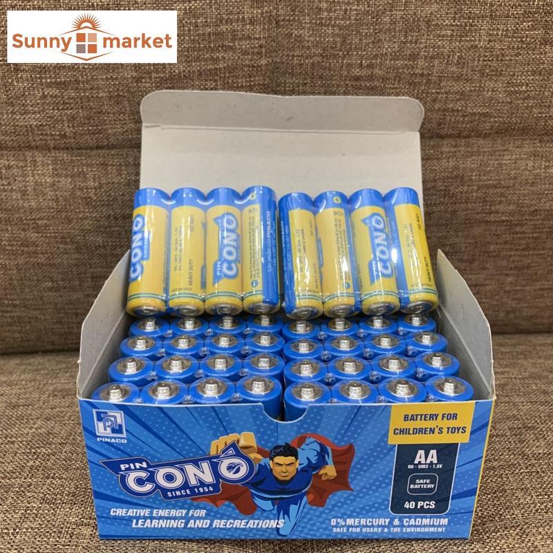 Hộp 40 viên Pin con ó 2A Pinaco 1,5V dùng cho đồ chơi trẻ em, pin tiểu AA