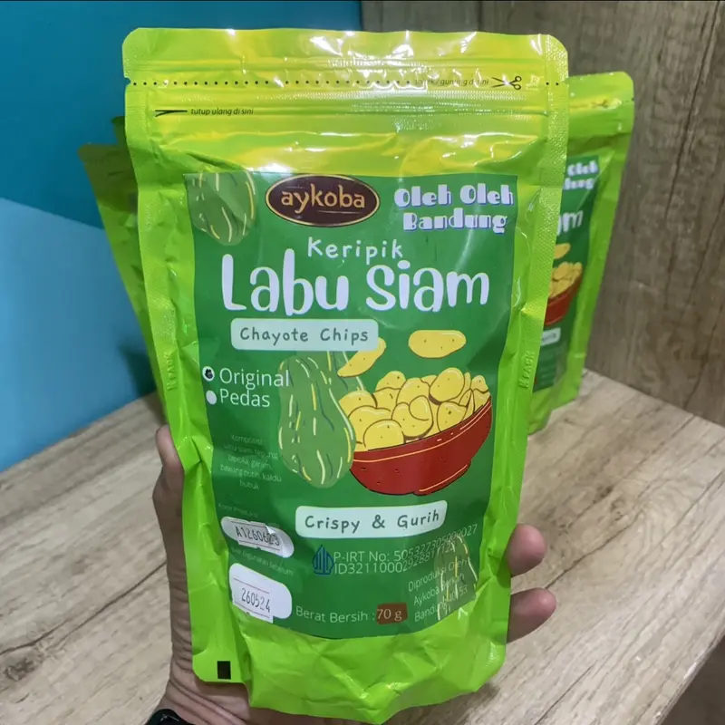 Snack cemilan Keripik Labu Siam AYKOBA Chayote Chips 1