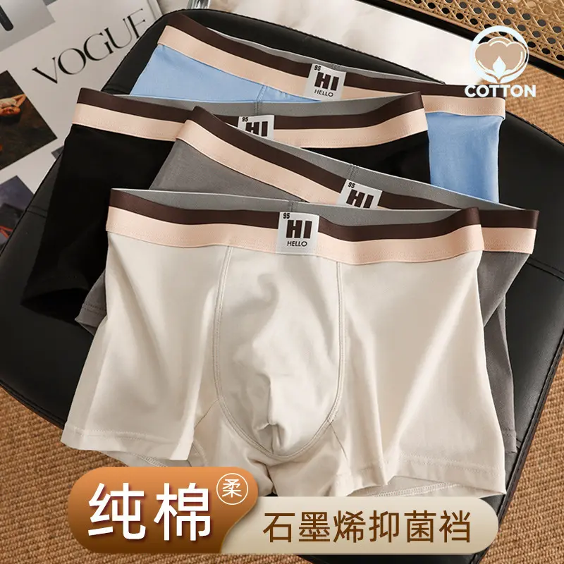 Đồ Lót Cotton Tinh Khiết, Dành Cho Nam Và Bé Trai, Ngoại Cỡ Và Thanh Niên, Thiết Kế In Hình, Quần Đùi Nam, Quần Lót Boxer Cotton Cao Cấp, Dáng Rộng Vừa Vặn, Thoáng Khí, Thích Hợp Cho Thể Thao Menswear Sọc Sịp