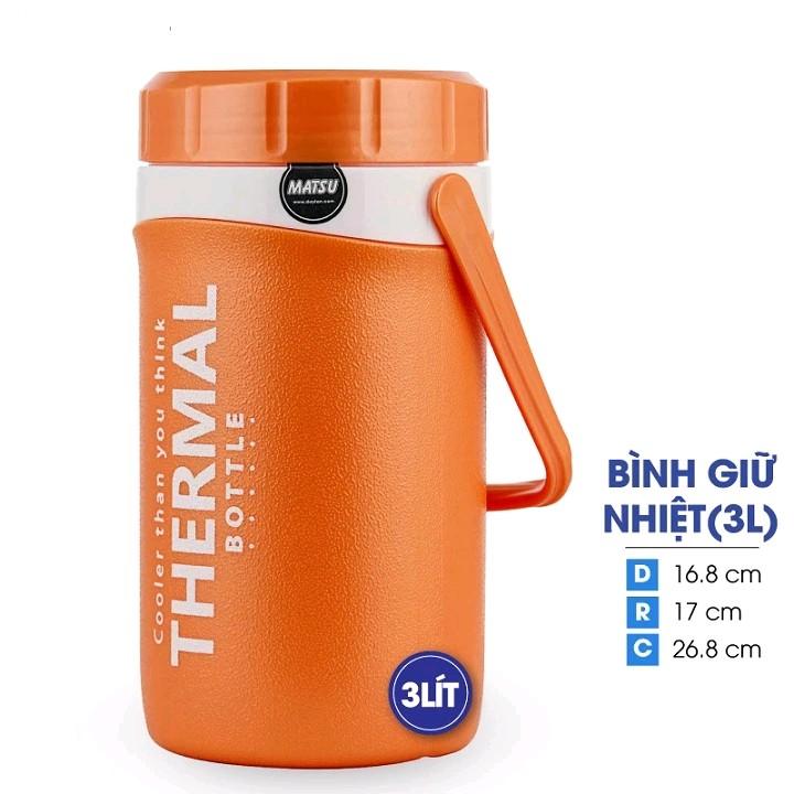 Bình giữ nhiệt nhựa DUY TÂN Matsu 3 lít có vòi ở nắp tiện lợi