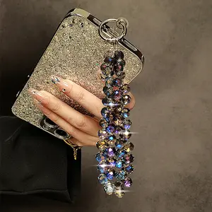 【COD】Terbaru High-end Telepon Pendek Lanyard Handmade Bead Rantai Telepon pergelangan tangan Anti Kerugian Rantai Telepon