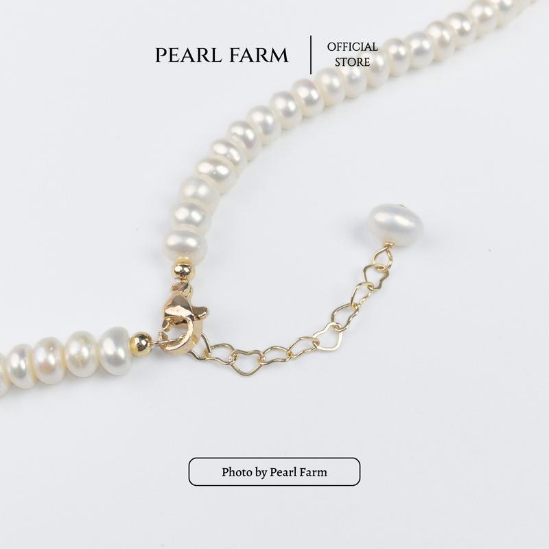 Chuỗi Vòng Cổ Ngọc Trai Hạt Bắp Mix Viên Chủ Pearl Farm 6
