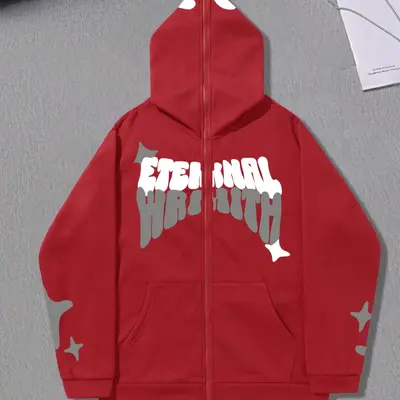 Red zip ups sale