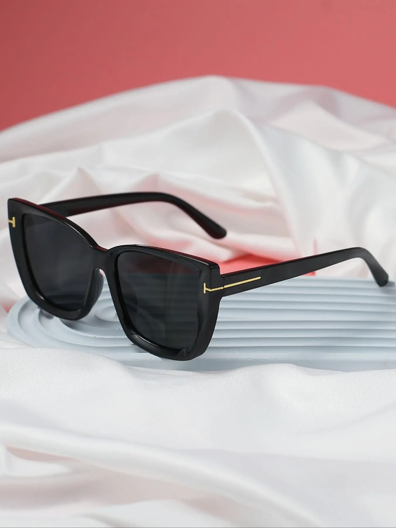 Unisex Vintage Cat Eye Frame Sunglasses, Trendy Casual Sunglasses for Everyday Use, Fashion Accessories for Outdoor Activities