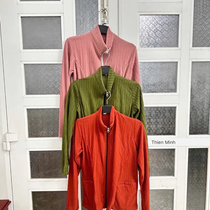 Combo 3 áo 109k áo khoác xốp nhật dây kéo nhiều màu 2