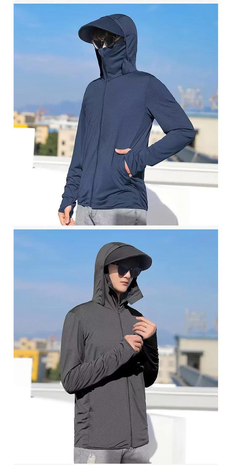 Product Introduction of Huieson bộ đồ chống nắng cho nam áo khoác mỏng và thoáng khí phù hợp cho câu cá ngoài trời quần áo chống tia cực tím bộ đồ thể thao thể dục Sport Tập Gym 4