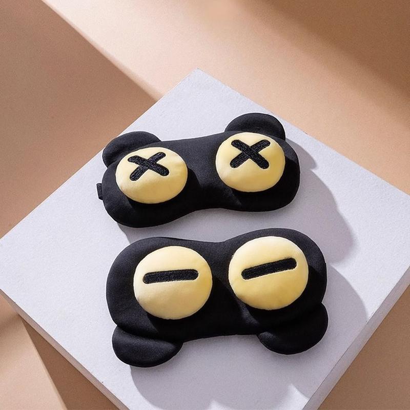 1Pcs Cute Silk Eyes Mask Breathable without Gel Eye Patch Travel Accessory Sleep Blindfold Cartoon Eyepatch 6