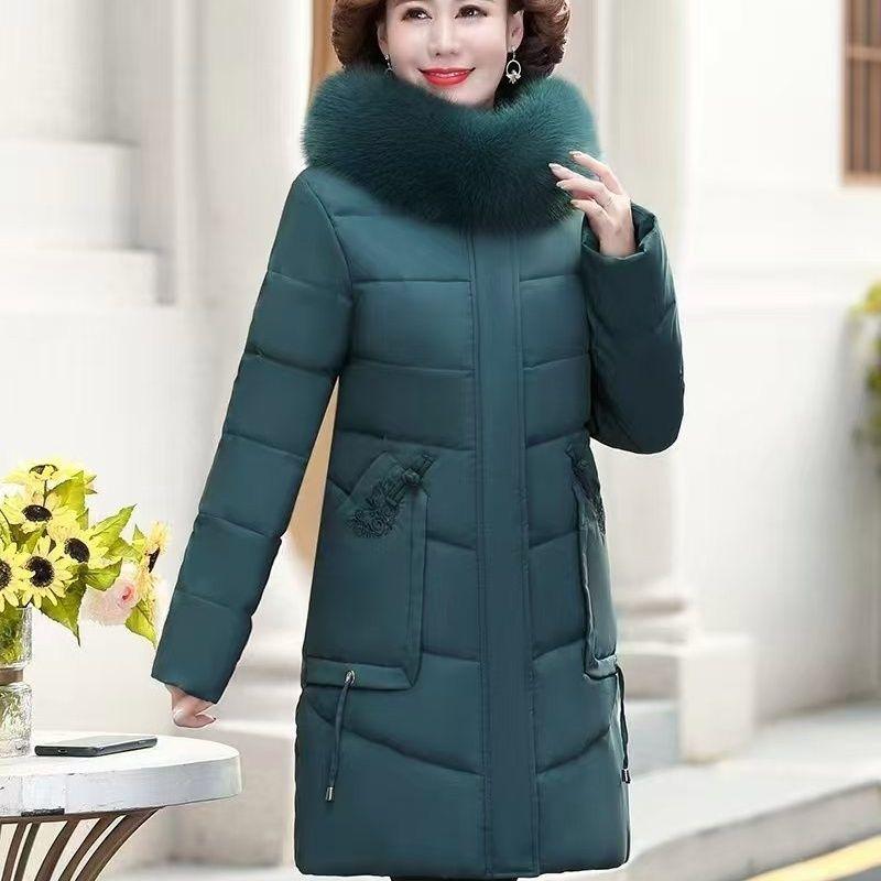 Product Introduction of Quần Áo Độn Bông, Dành Cho Phụ Nữ Trung Niên, Dài Trung Bình Nhẹ, Phong Cách Hàn Quốc Mới, Dáng Rộng Vừa Vặn, Ngoại Cỡ, Mỏng Vừa Vặn, Áo Khoác Bông Cho Mẹ 1