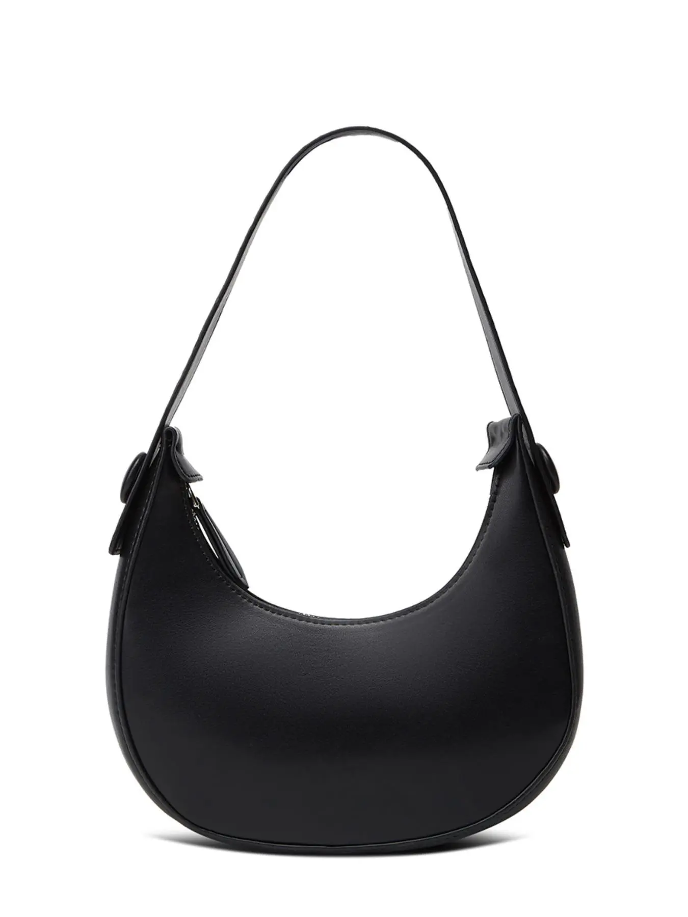 Women's Solid Color Shoulder Bag, Fashionable Pu Leather Zipper Bag for Daily Used, Casual Trendy Versatile High-quality Daily Commuting Bag