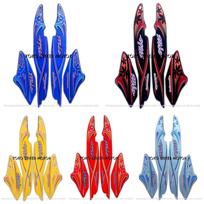 STIKER STRIPING LIS BODY MOTOR MIO SPORTY TAHUN 2004 FULLSET Motorcycle striping mio sporty 0