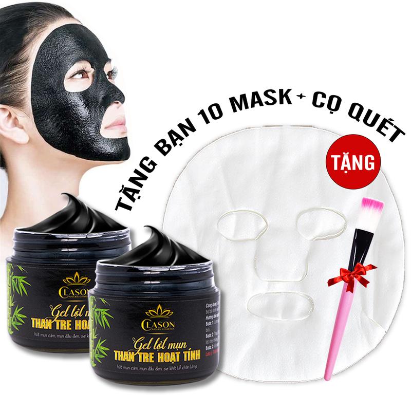 Combo 2 Gel lột mụn đầu đen than tre hoạt tính Clason