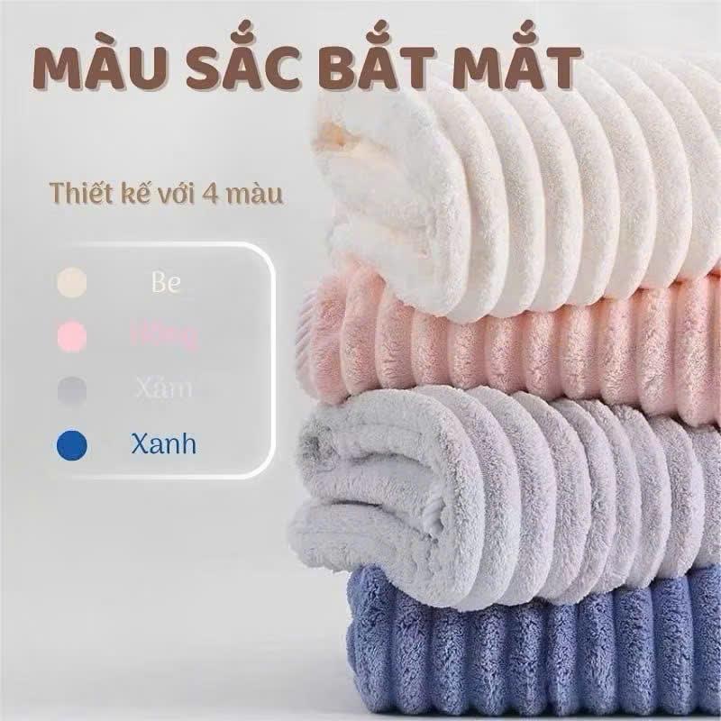 Product Introduction of Combo 4 khăn tắm sóng nước 50x100cm microfiber cao cấp, Mềm Mịn, Thấm Hút Nước Tốt, Không Phai Màu + Tặng 5 khăn Đa Năng - Minh Nguyệt Boutique-tb 19
