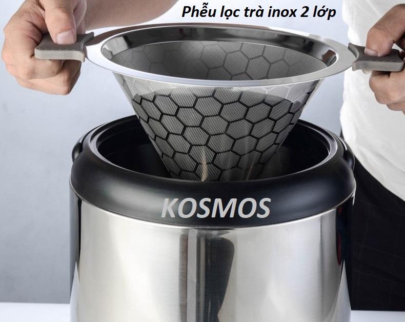 Phễu lọc trà, cà phê bằng inox có 2 lớp siêu mịn