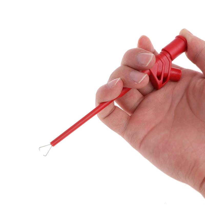 Insulated Test Hook Clip 1000V Testing Probe Instrument High Voltage 4mm Socket 3