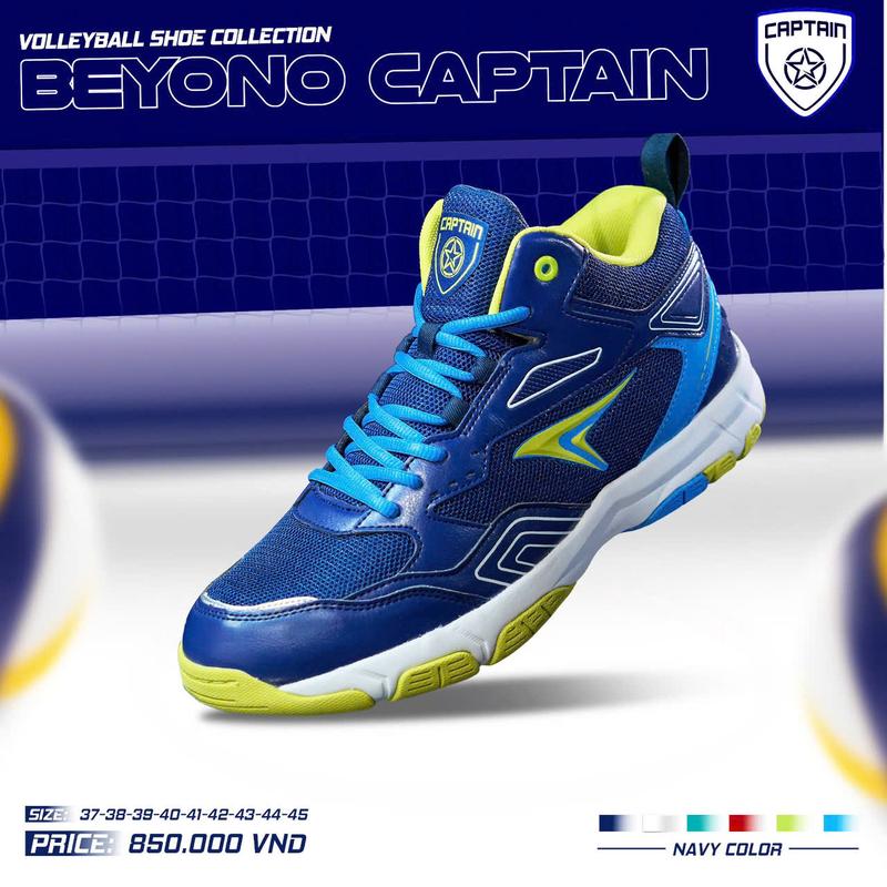 COMBO QUÀ TÚI + VỚ GIÀY BÓNG CHUYỀN BEYONO CAPTAIN CHÍNH HÃNG UNISEX CAO CẤP SIÊU BÁM SÂN Sneaker Sneaker Sport
