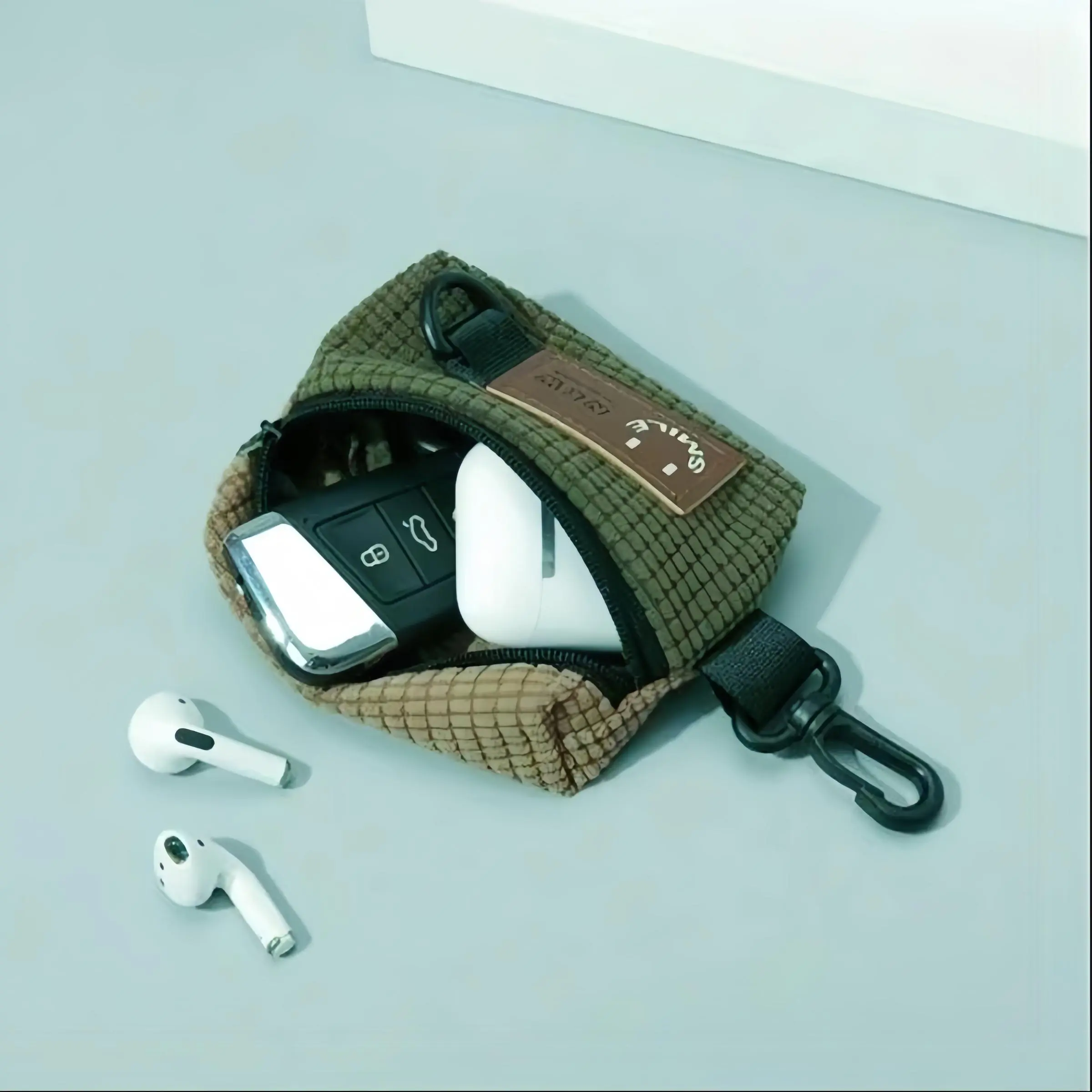 Portable Earphone Storage Bag, Retro Colorblock Zipper Pouch, Lightweight Zipper Coin Purse, Multifunctional Storage Bag for Home Office Travel, Organiser, Headphone Pouch
