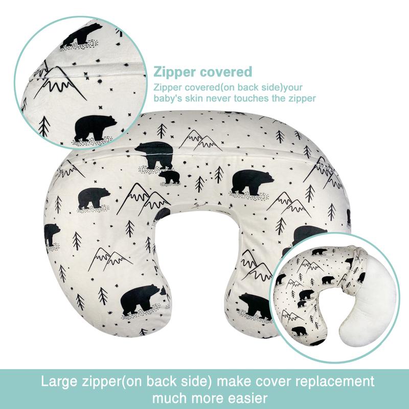 Product Introduction of Baby Nursing Pillow Cover  Minky Breastfeeding Pillow Slipcover Ultra Soft Snug Fits On Newborn Nursing Pillow 3